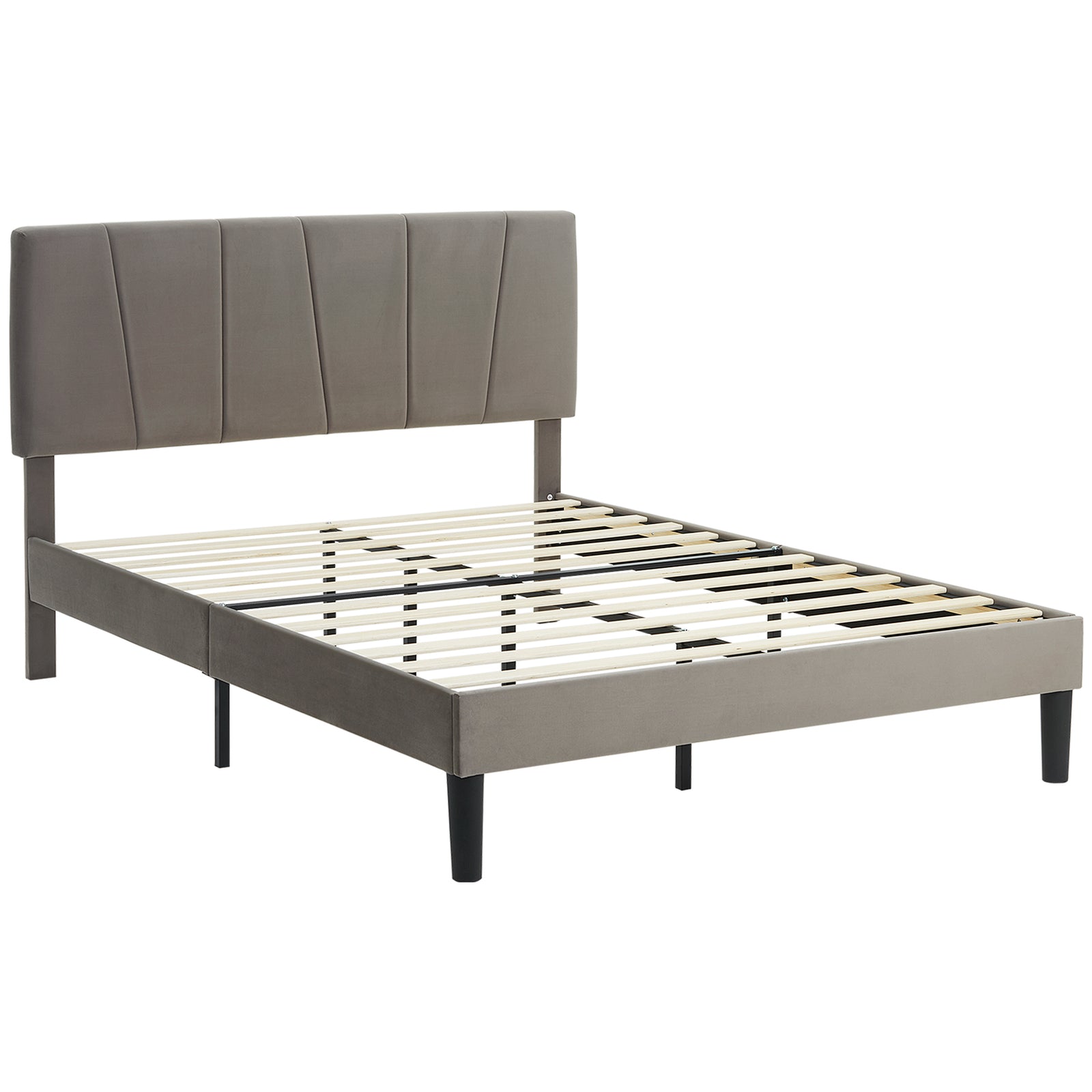 Double/king Bed Frame With 5 Level Adjustable Headboard | Double