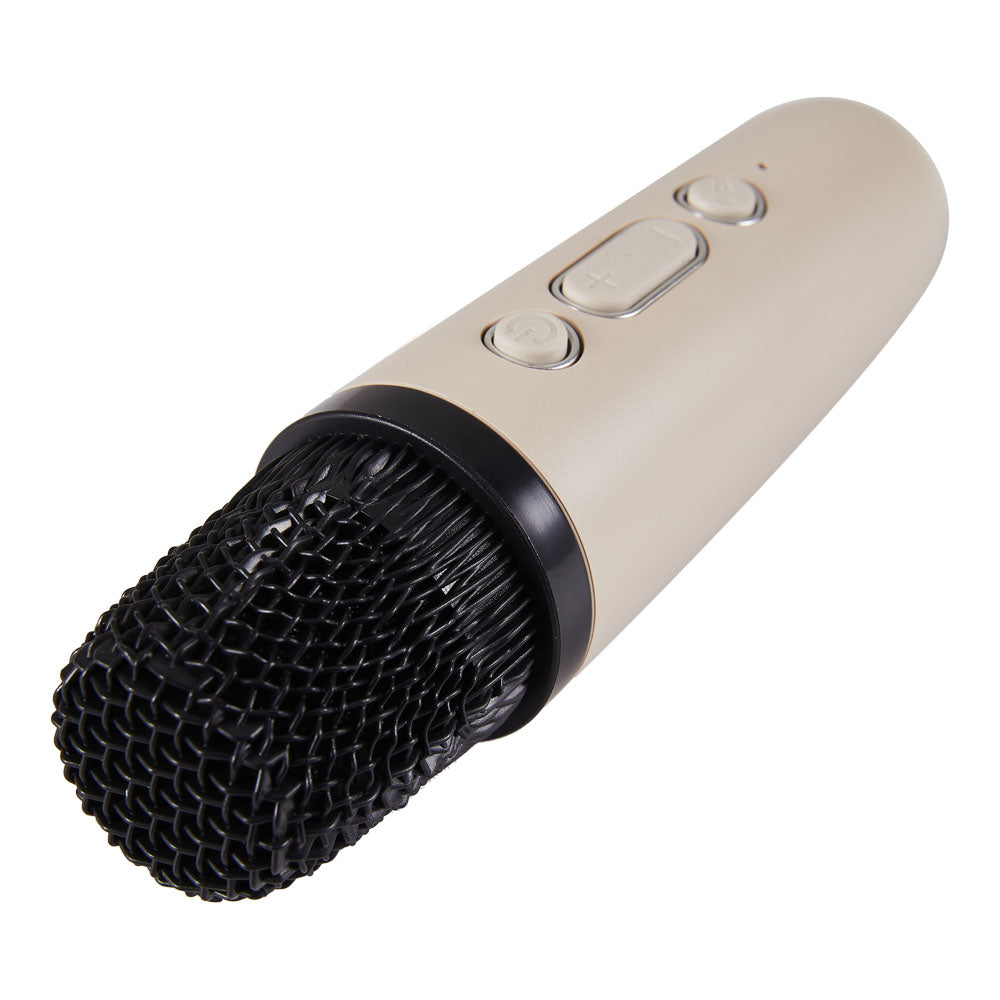 Portable Karaoke Speaker With Two Wireless Microphones And Rgb Lights | White