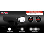 Dyzi Usb Rechargeable Bike Front Light: 4 Modes Daylight Sensor