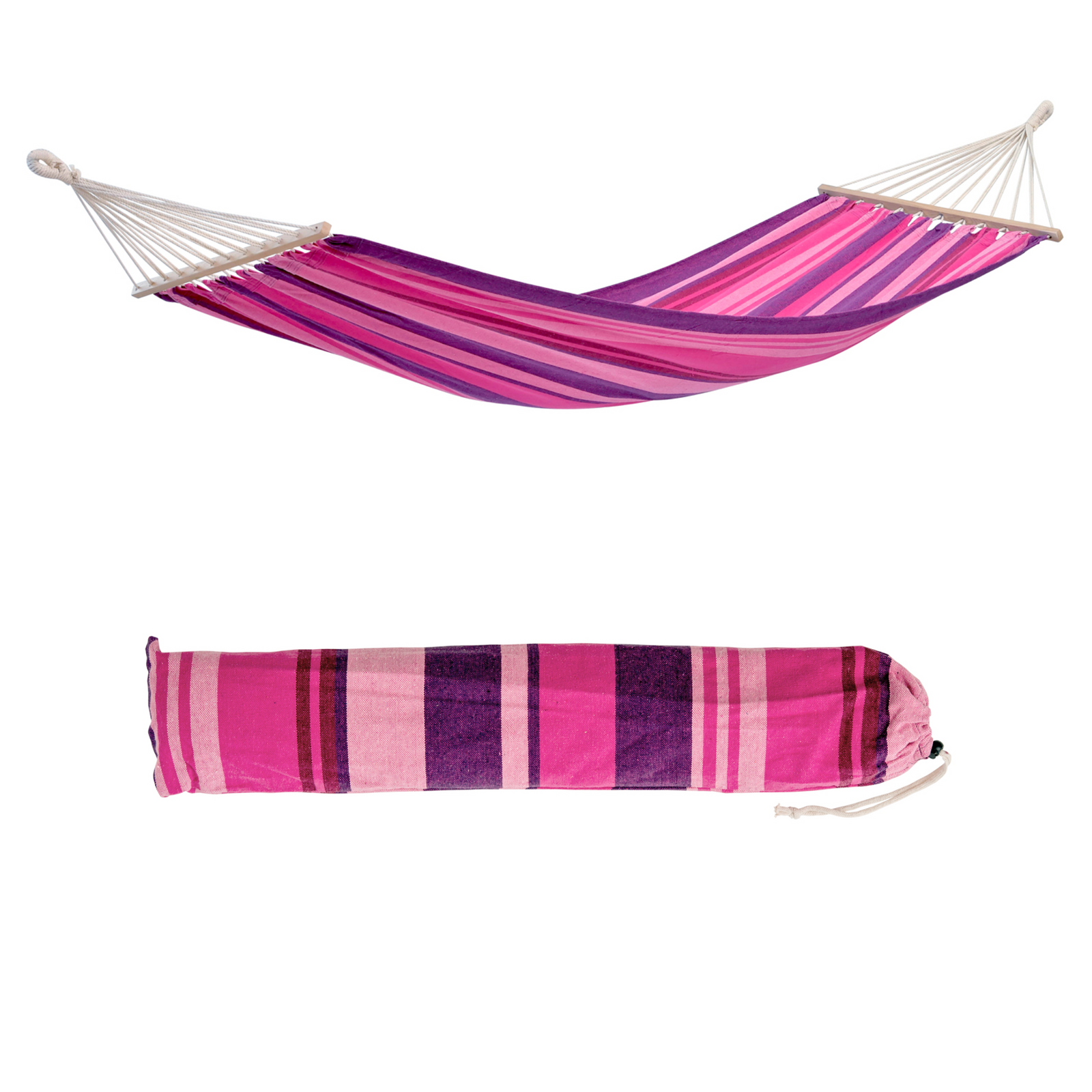 Tonga Candy Single Cotton Garden Hammock With Bag