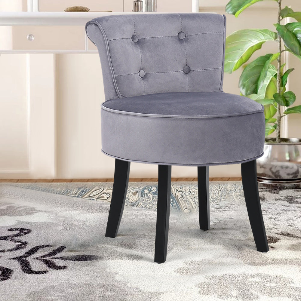 Modern Cozy Velvet Accent Slipper Bedroom Chair Small Single Dressing Table Vanity Makeup Chair