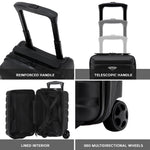 40x20x25cm Hard Case Cabin Suitcase Ryanair Free Approved Carry On | Cabin | Black