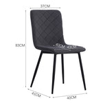 Set Of 4 Modern Urban Style Armless Dining Chairs
