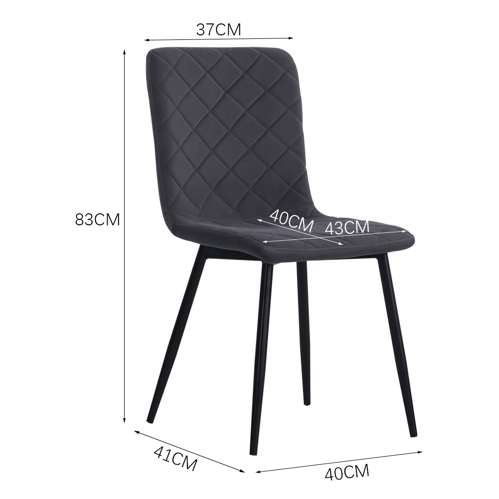Set Of 4 Modern Urban Style Armless Dining Chairs