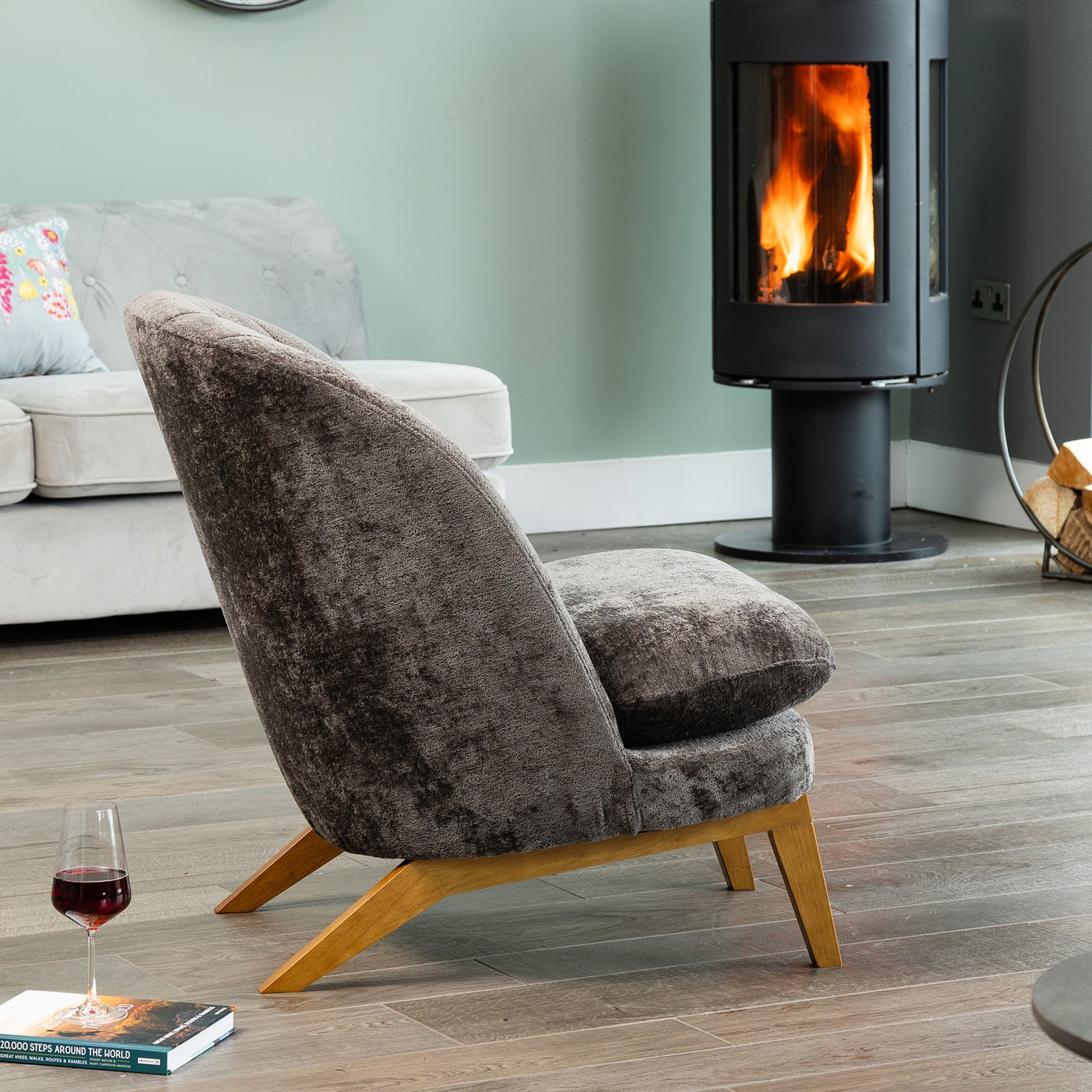 Mateo Fabric Accent Chair | Grey