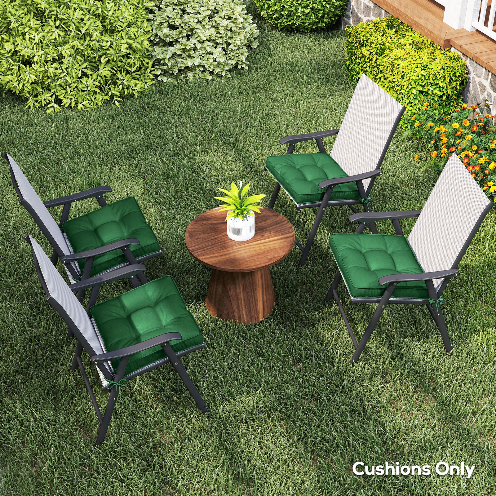 42 X 42cm Replacement Garden Seat Cushion Pad W/ Ties
