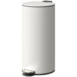 Kitchen Bin, 30 Litre Pedal Rubbish Bin With Removable Bucket | Cream