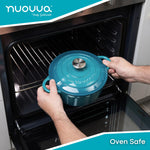 Cast Iron Dutch Oven Casserole Pot With Lid - 20cm (2l)  | Teal