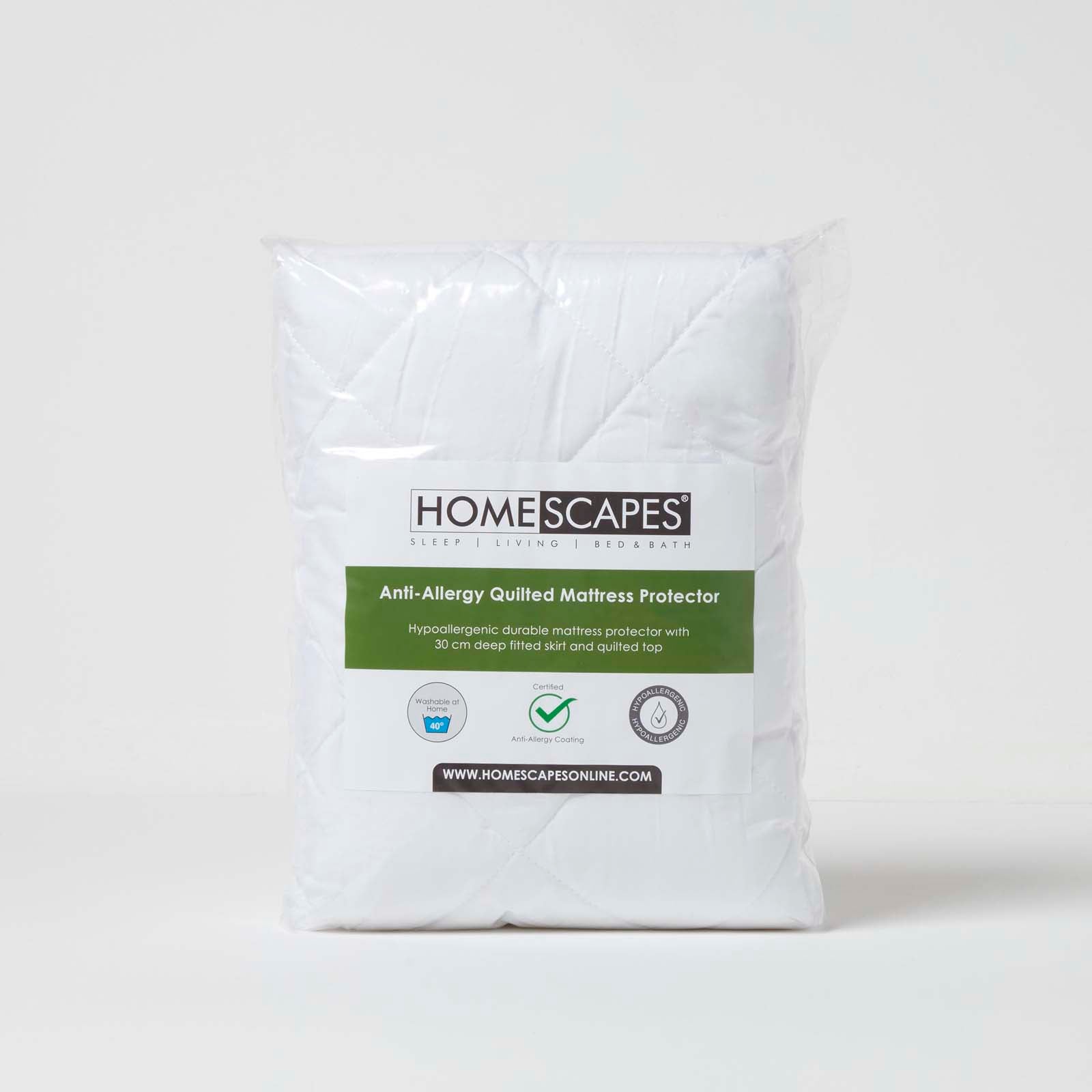 Anti Allergy Mattress Protector | Double | White