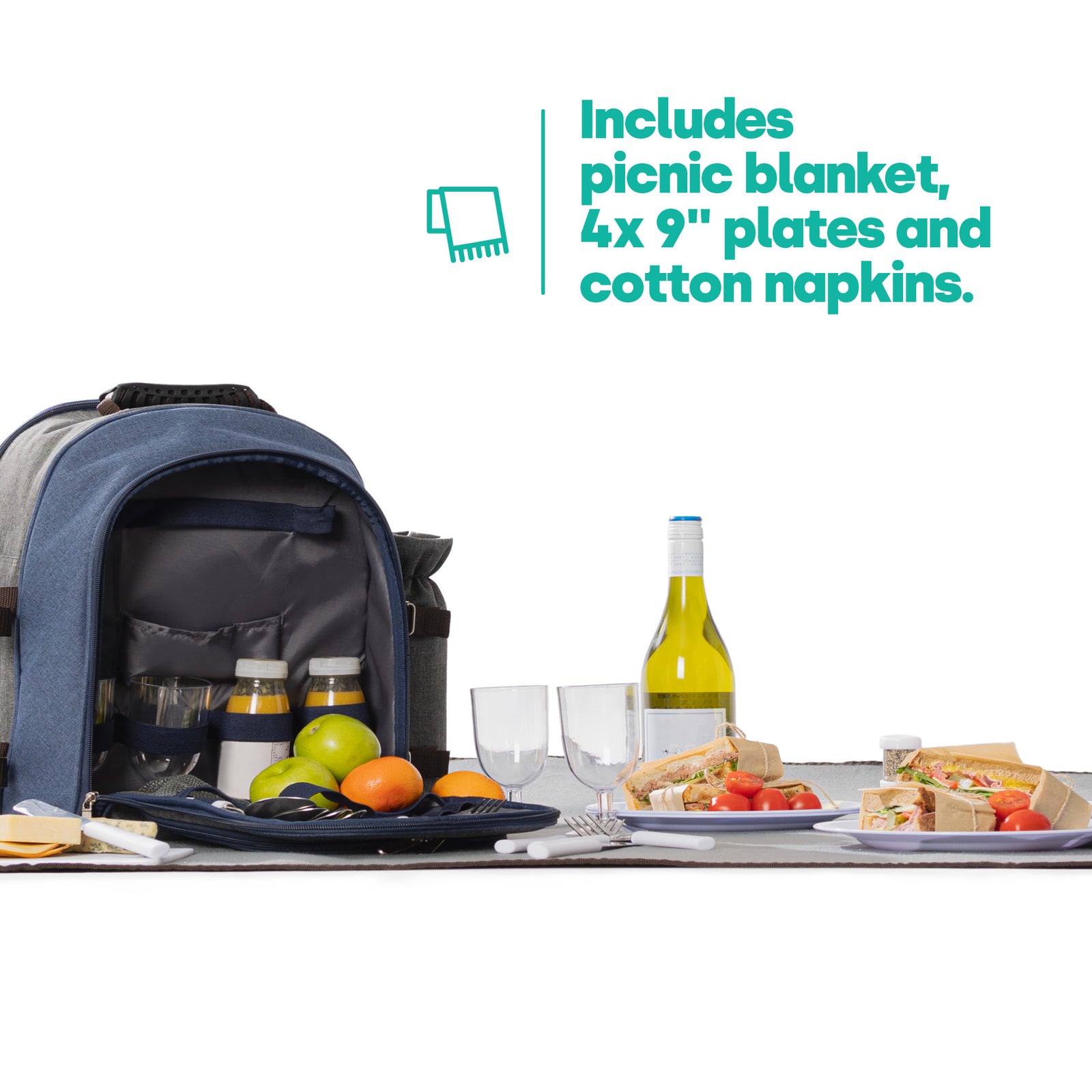 4-person Picnic Backpack Set