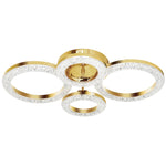 HOMCOM Modern 4-ring Flush Mount Ceiling Light, Led Ceiling Light