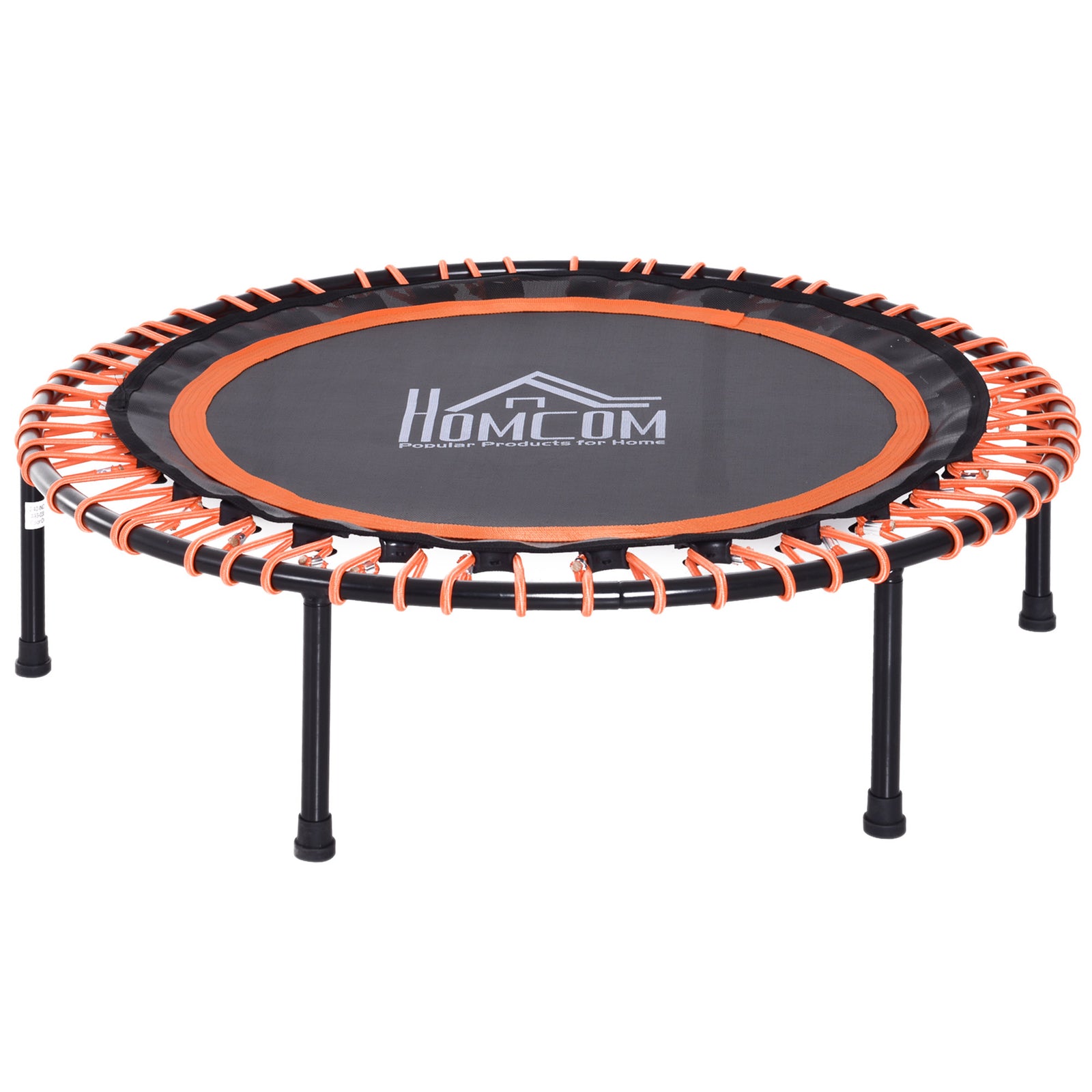 HOMCOM 40" Mini Round Fitness Trampoline, Aerobic Bouncer, Orange