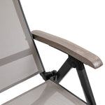 Outdoor Folding Sun Lounger W/ Adjustable Backrest | Brown