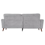 2-seater Chenille Upholstered Sofa With Pillows | Grey