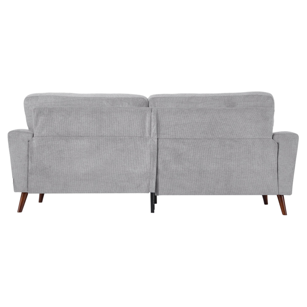 2-seater Chenille Upholstered Sofa With Pillows | Grey