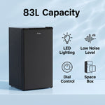 Single Door Fridge With 9l Freezer Compartment | 83l | Black