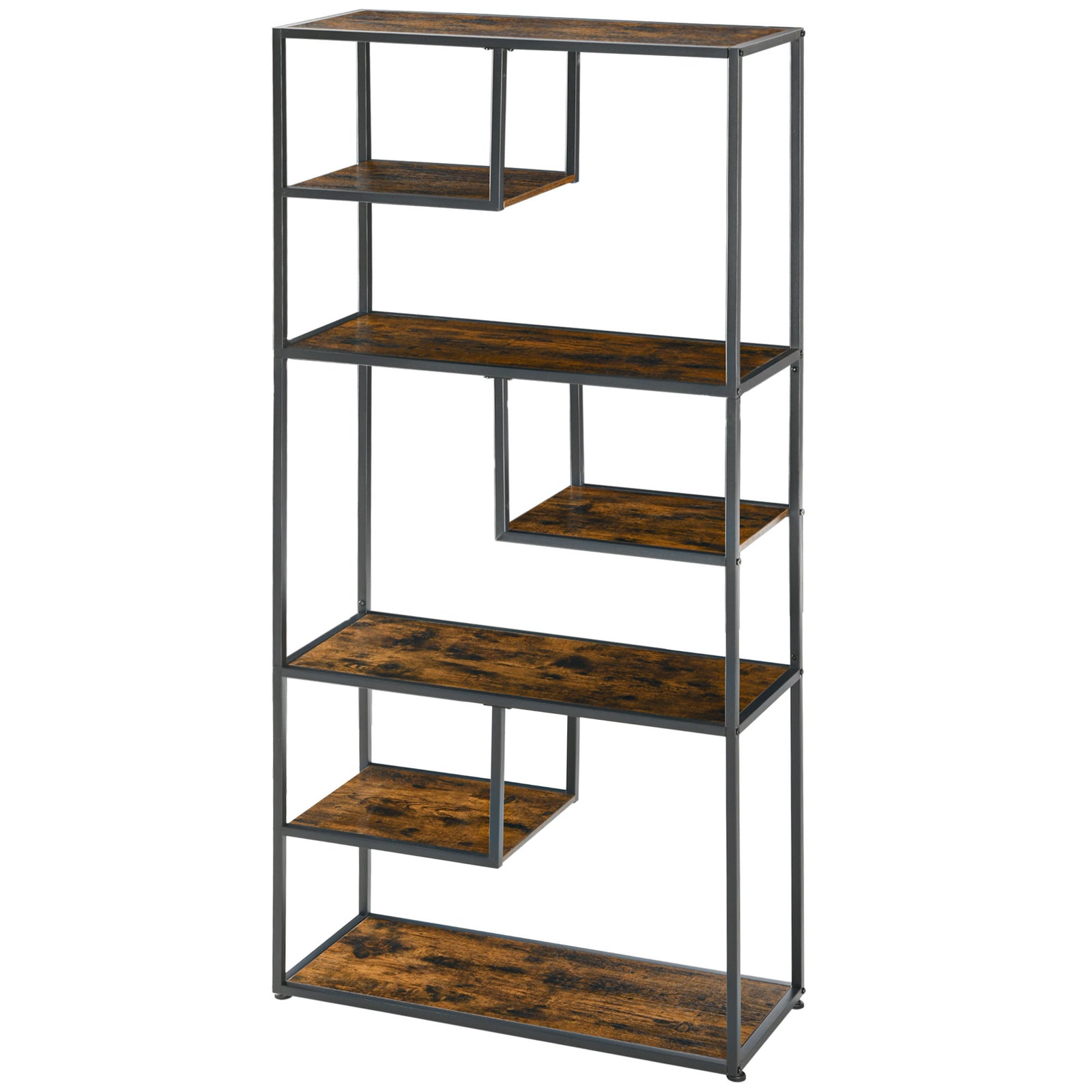 7 Tier Storage Shelves, Free Standing Book Shelf For Study