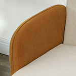 Modern 2 Seater Sofa W/ Rubber Wood Legs 130 X 74 X 76cm | One Size | Orange