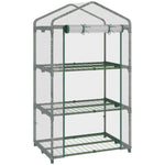 Portable Greenhouse W/ 3 Tier Shelves 69x49x125cm