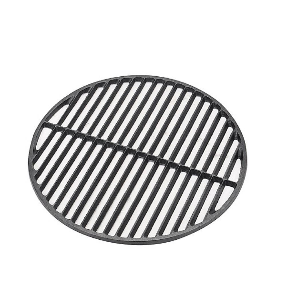 Circular Cast Iron Grilling Grate, Dual Side Grid For Bbq