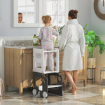 AIYAPLAY Toddler Step Stool, 4 In 1 Foldable Toddler Step, Grey