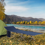 Single Person Folding Camping Cot Portable Camp Sleeping Bed | Blue