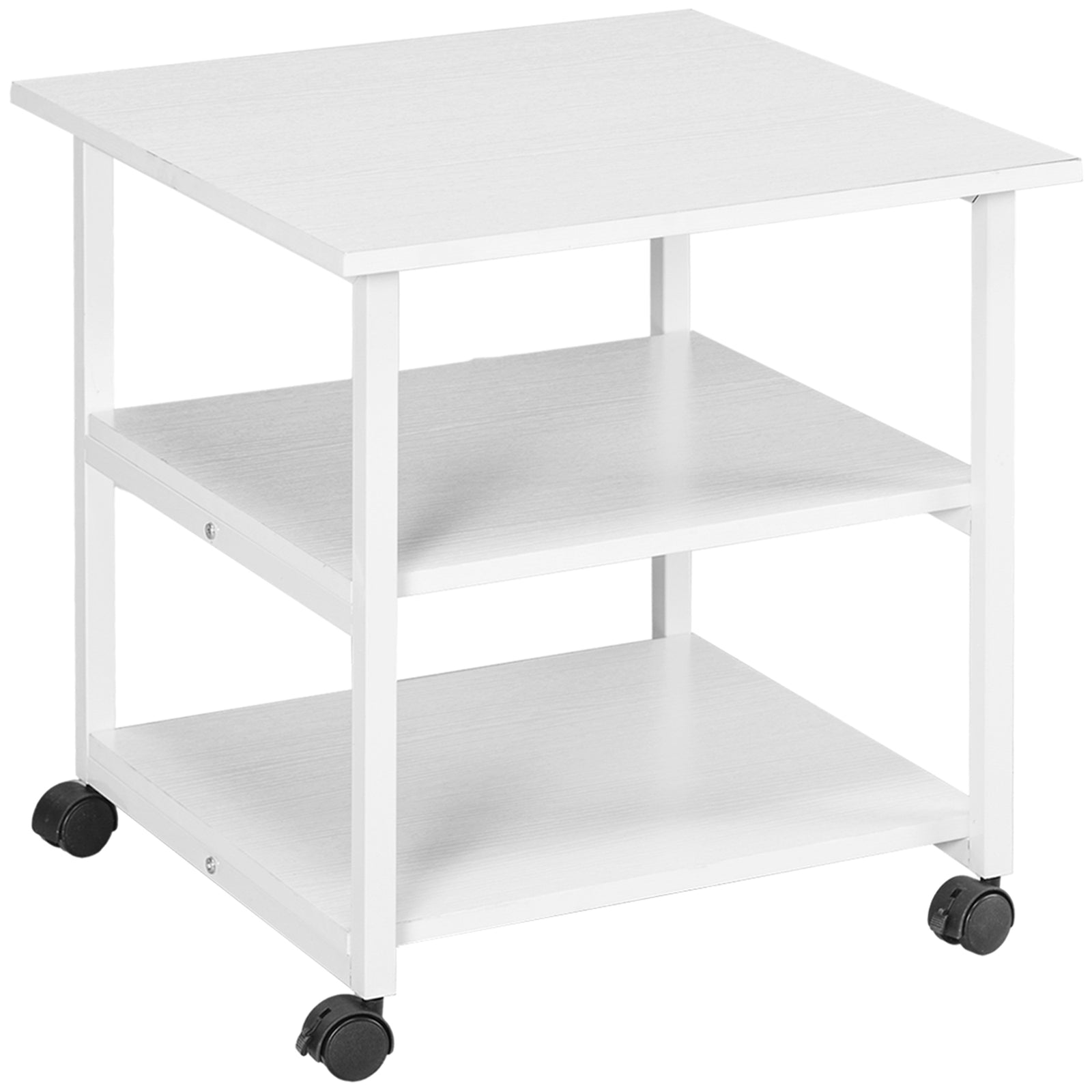 Mobile Printer Stand With Storage Printer Table Home Office | One Size | White