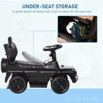 Kids Ride-on Push Car 3 In 1 Benz G350 Baby Floor Slider Walker | Black