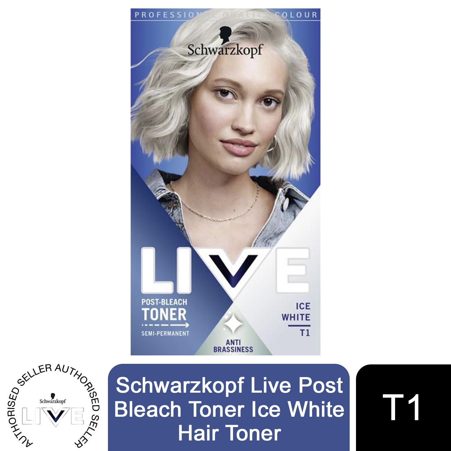 Live Post Bleach Toner Semi-permanent Blonde Hair Dye T1