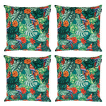 Tropical Indoor Outdoor Cushion Set Of 4 Water Resistant Cushions