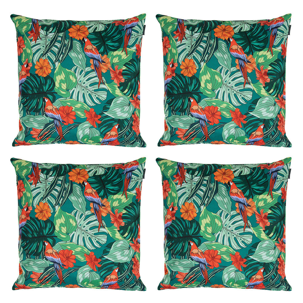 Tropical Indoor Outdoor Cushion Set Of 4 Water Resistant Cushions