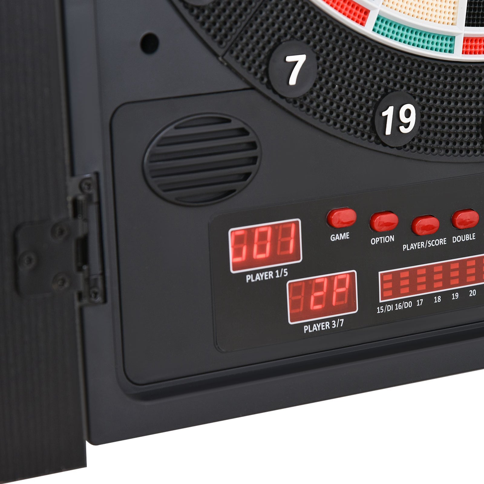 Electronic Dartboard Led 27 Games Storage Cabinet