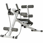 Foldable Abdominal Trainer With Adjustable Steel Frame | White