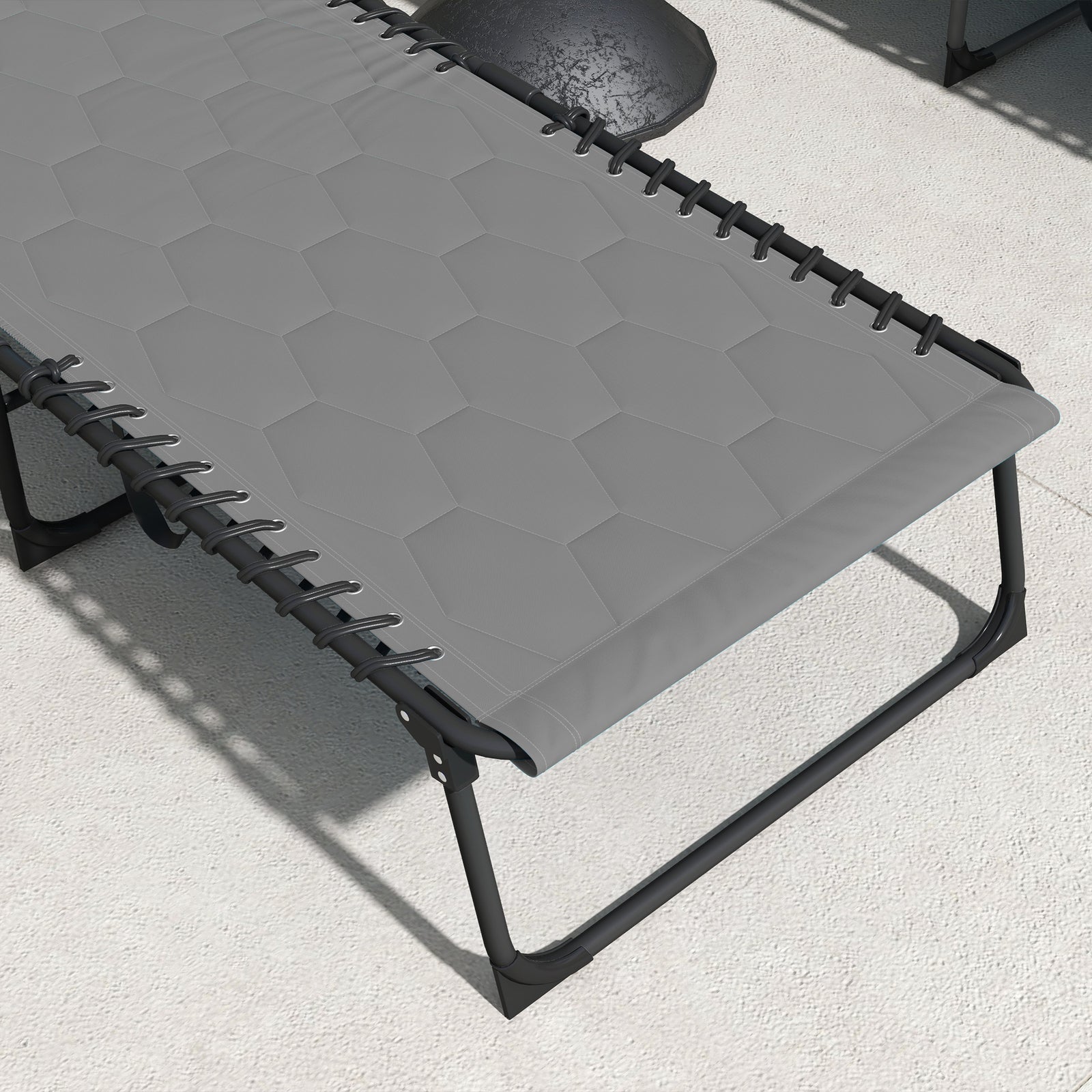 Foldable Sun Lounger W/ Reclining Back | Set-of-1
