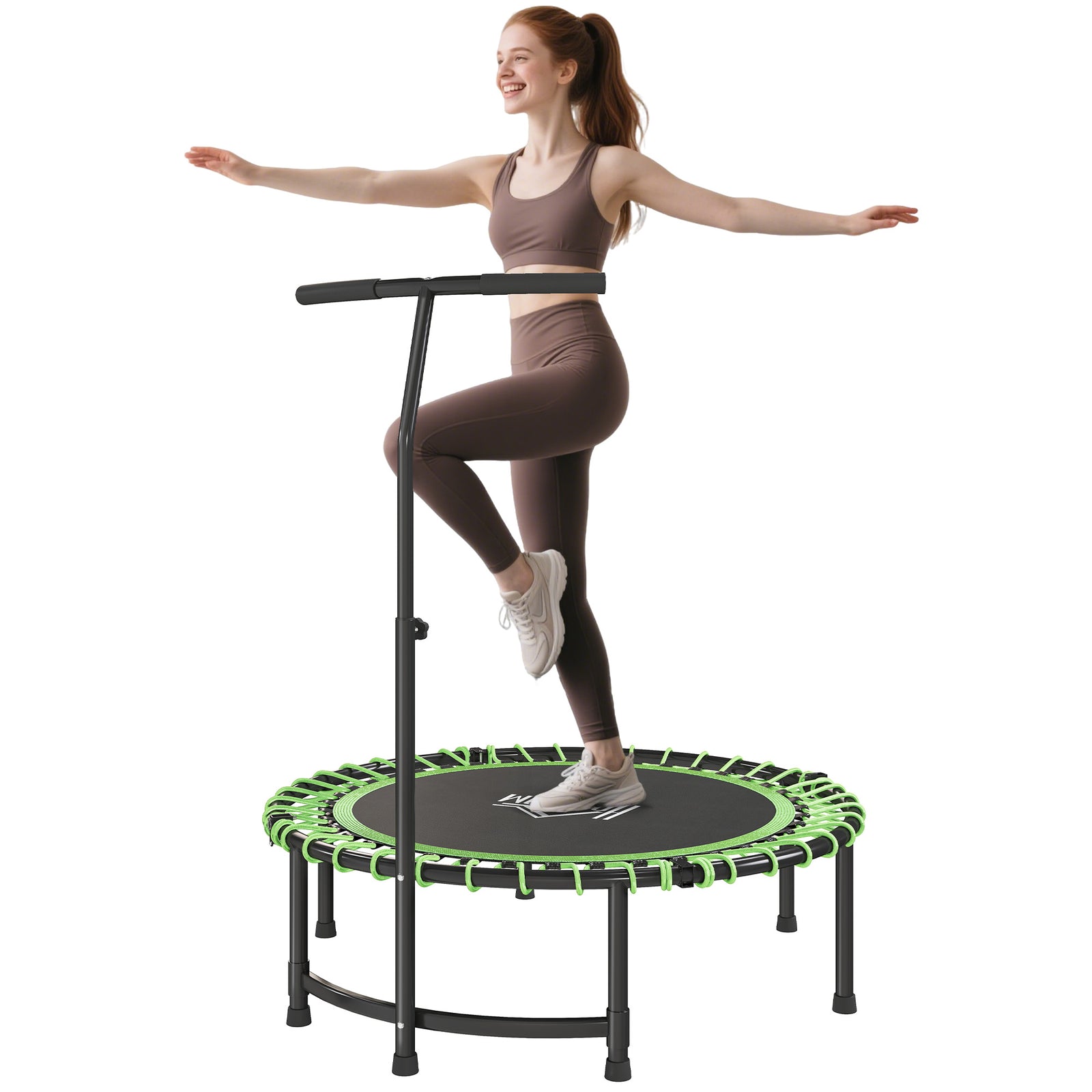 Trampoline Outdoor Bouncer Jumper Adjustable Handle | Green