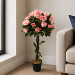 Artificial Pink Rose Tree Wedding Twisted Vine Detail 90cm