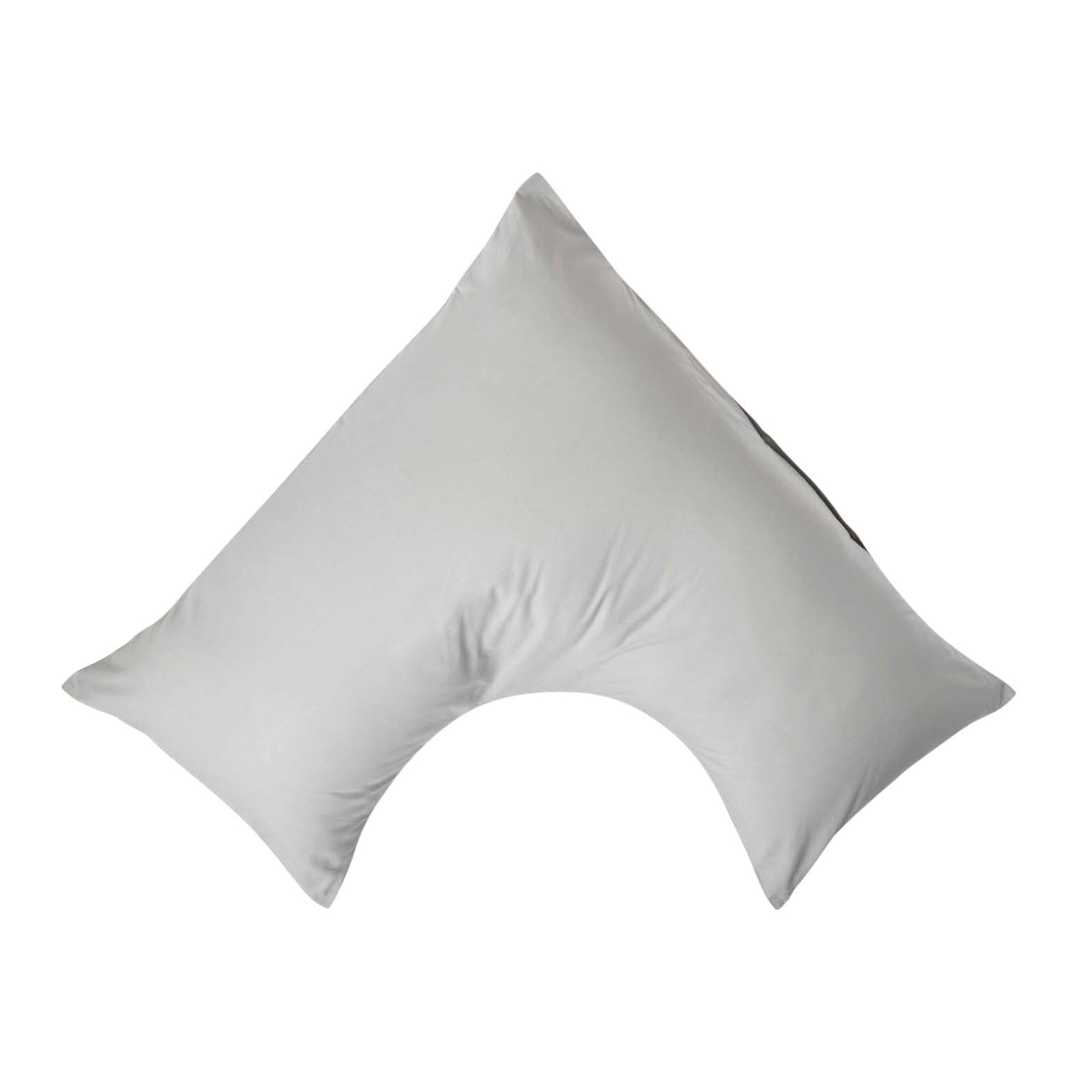Egyptian Cotton V Shaped Pillowcase 200 Tc | V Shape | Silver Grey