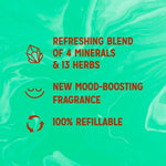 Mineral Therapy Shower Gel Refill Pouch Feel Refreshed, 500ml, 3pk | 3 | Green