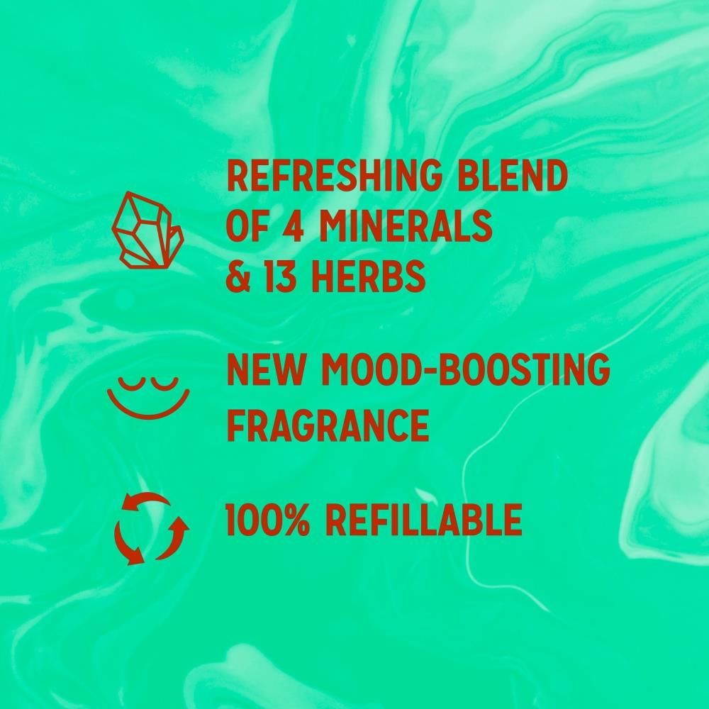Mineral Therapy Shower Gel Refill Pouch Feel Refreshed, 500ml, 3pk | 3 | Green