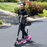 Foldable Powered Scooter With Adjustable Seat And Brake | Pink