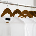 20 Pack Wooden Clothes Hangers With Non Slip Bar | Brown