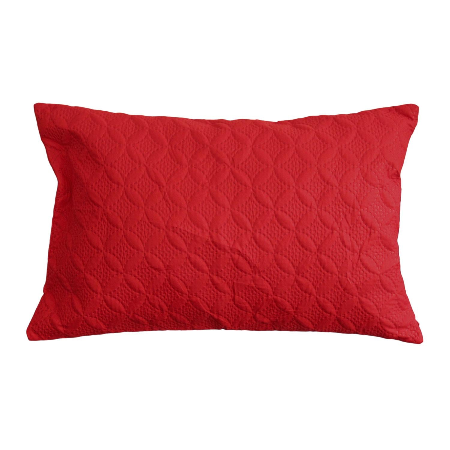 Ultrasonic Quilted Embossed Cushion Cover | 50cm x 75cm | Red