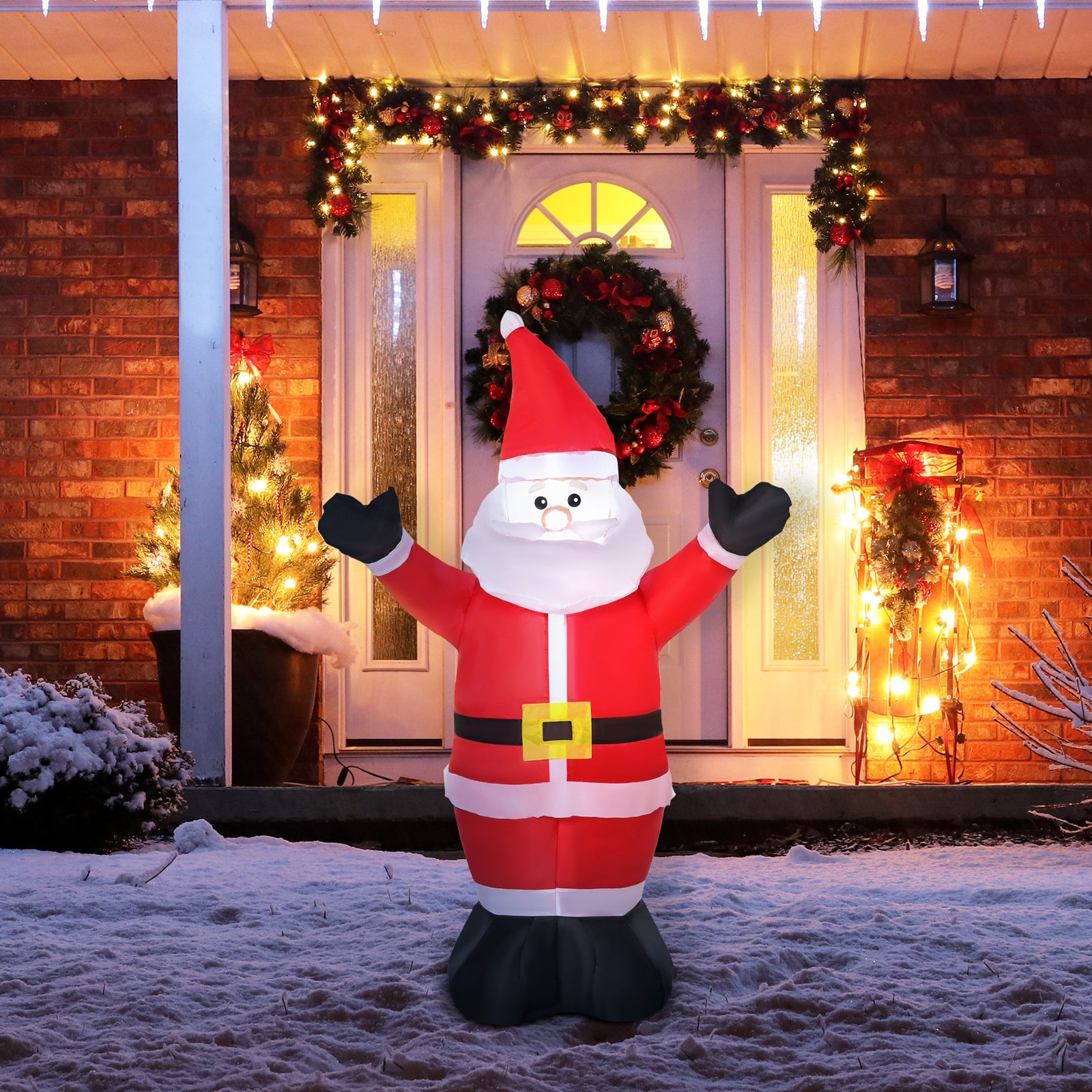 Inflatable 4ft Tall Santa Claus Xmas Decor Airblown Light