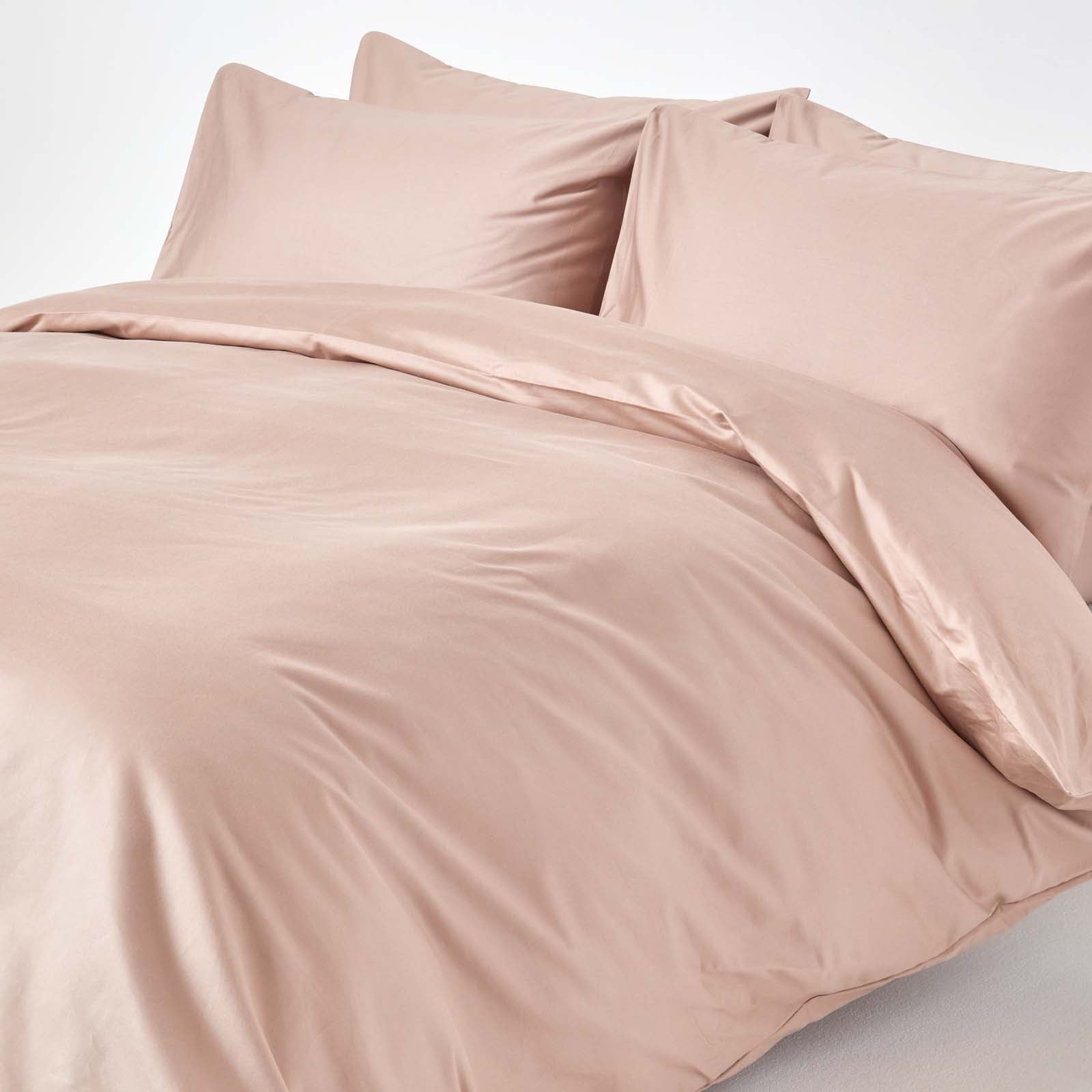 Egyptian Cotton Duvet Cover With Pillowcase 1000 Tc | Super King | Moonlight Beige