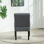 Valina Velvet Fabric Armless Accent Chair | Grey