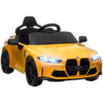 12v Bmw M4 Licensed Kids Electric Car W/ Remote, Suspension | Yellow
