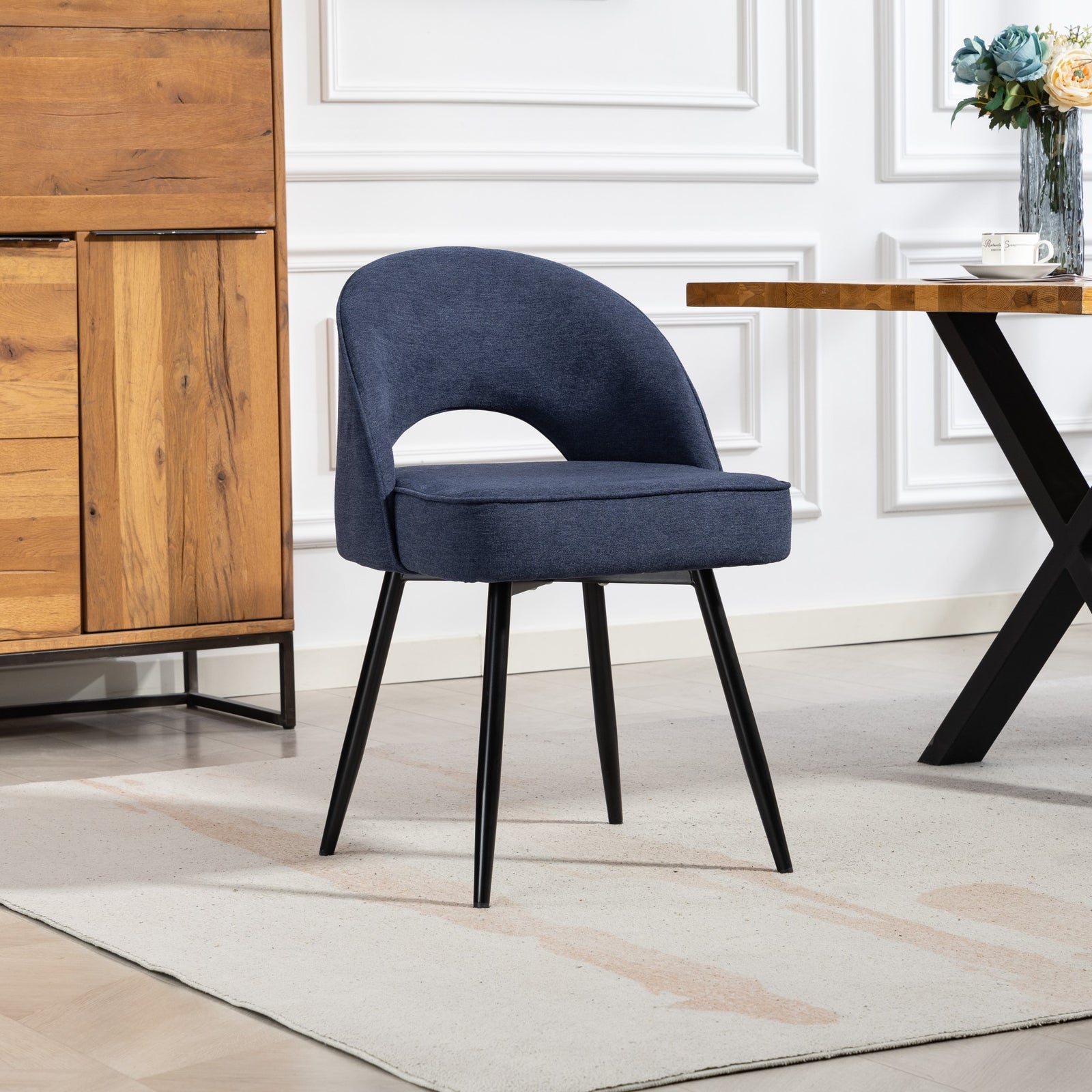 Ashley Fabric Dining Chairs - Set Of 2 | Denim