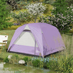 3-4 Person Camping Tent, Waterproof Tent | Purple