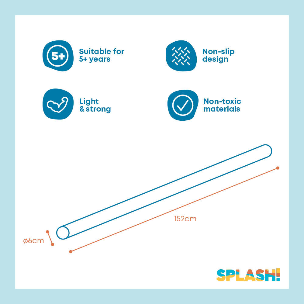 SPLASH! Swimming Pool Noodle For Floating & Water Play