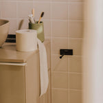 Toilet Roll Holder, Screw-in Or Self-adhesive Matt Black Next Collection